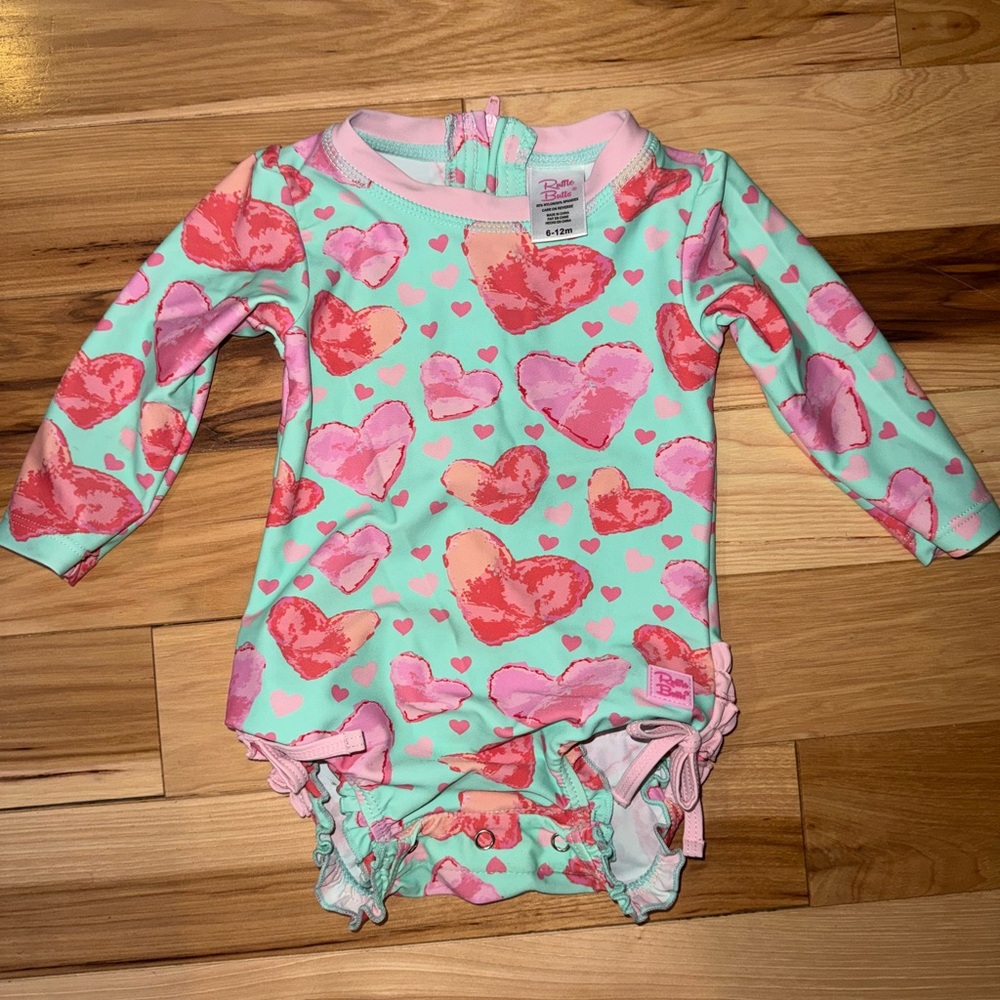 Rufflebutts rashguard swimsuit size 6-12 months